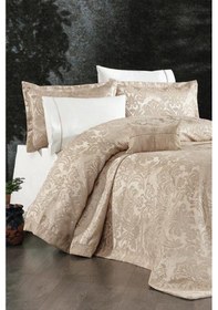 Resim İpek 7 Parça İpek Kadife Şönil Pike Takımı Taş Taş 