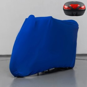Resim Teksin Rks Blazer 50 Xr Çantalı Mavi Kumaş Motosiklet Branda Motor Penye Branda 