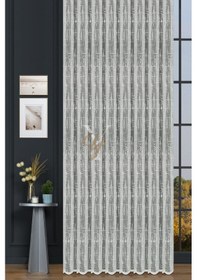 Resim 7975-1-75 Tül Perde V-1008 Kemik Kemik 