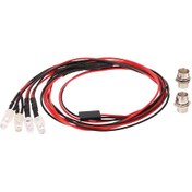 Resim Yaleker 1/10 1/8 Rc Araba Işıklı Seti - 4 Led 2 Beyaz 2 Kırmızı - Alıcıyla Direk Bağlanır - Traxxas Hsp Axial Uyumlu 