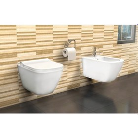 Resim Turavit LN5610 Luna Rimout Kanalsız Asma Klozet Nkp Yavaş Kapak 