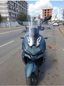 Resim Motocam Sym Adx 125 Siperlik Ön Cam 2023-2025 Model 62cm Şeffaf Renkli 4mm 