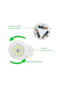 Resim Uzaktan Kumandalı 3 Lü Spot Led Lamba Kablosuz 3lü Yapışkanlı Pilli Işıldak 