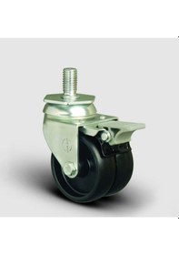 Resim Et05Mkm75F Oynak Civatalı Çiftli Moblen Frenli Tekerlek Çap:75 