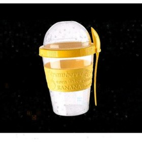 Resim pazariz Kaşıklı Meyve Hazneli Yoğurt Kabı 