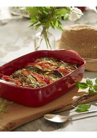 Resim Emile Henry Fırın Kabı Dikdörtgen 30 x 19 cm Kırmızı/Burgundy -34 Kırmızı 