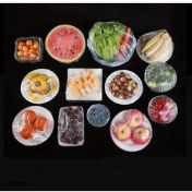 Resim Gıda Taze Tutucu Şeffaf Tabak Kılıfları Çok Amaçlı,z Mutfak Streç Film Yiyecek Kapakları 20 Adet 