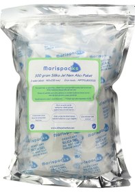 Resim Marispacks 500 G X 2 Adet Silikajel Nem Alıcı Paket Nonwoven, Metalize Doypack Ambalajda 