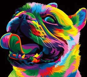 Resim Sayılarla Boyama Seti - Pug - 80x100 
