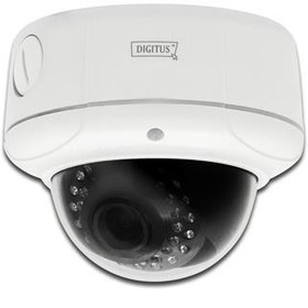 Resim Assmann DN-16043 Digitus Plug View OptiDome Pro, Wireless 11n, 1920 x 1080 Piksel, 2 Megapiksel, Gece & Gündüz Dış Mekan Dome Tipi IP Kamera, PoE, IK10 Vandal Korumalı, Infrared özellik, H.264, Dahili 2GB Hafıza, Digitus Plug View App Desteği 