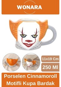 Resim Özel Tasarım Sevgili Arkadaş Şık Ve Dekoratif Hediyelik Porselen Pennywise Motifli Kupa Bardak Diğer 