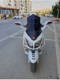 Resim MOTOCAM Sym Gts Evo 250 Ön Cam 2006 2013 Model 63cm Siyah Renkli 4mm 10cm daha Uzun 