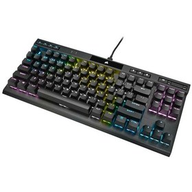 Resim Corsair K70 RGB TKL Cherry MX Red Switch İngilizce Mekanik Oyuncu Klavye 