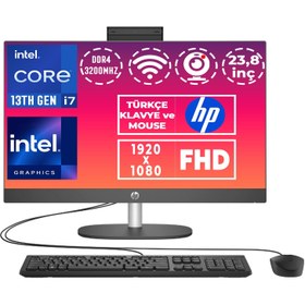 Resim HP ProOne 240 G10 Intel Core i7-1355U 32GB 2TB SSD Freedos 23.8'' FHD All In One Bilgisayar 8T2W7ES 009 