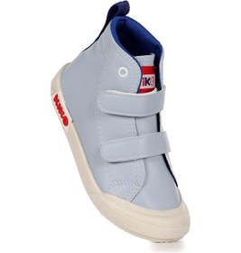 Resim Kiko Kids Garf Günlük Cırtlı Erkek Bebek Bot Ayakkabı Mavi Mavi 