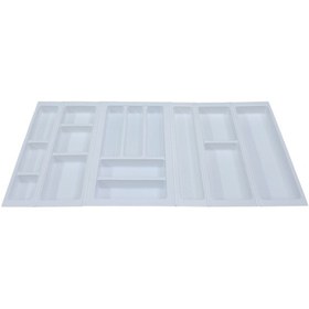 Resim Mutfak, Modüler Kaşıklık Seti, Beyaz, 94 x 48 cm (Enden-Boydan 3,5 cm Kesilebilir) 