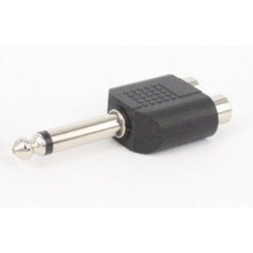 Resim ATAELEKTRONİK 5 Adet 2xrca Dişi Jak Ses Konnektörüne - 6.35mm Erkek Fiş Mono Çevirici 