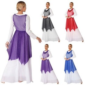 Resim Siyah Bayan Işıltılı Dökümlü Boyun Kolsuz Dans Elbise Asimetrik Etek Elbise Koro Performansı İçin Giyim 