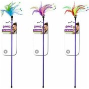 Resim Pawise 28262 60 CM Feather Wand Doğal Tüylü Kedi Oltası Çok Renkli 
