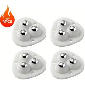 Resim Sunshine022 Beyaz 360 Derece Dönen 4lü Ağır Hizmat Tipi Caster Tekerlek Seti 