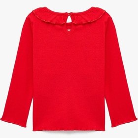 Resim Koton 26yy59003213 Kırmızı Kız Bebek Sweatshirt 6smg10100ak Kırmızı 