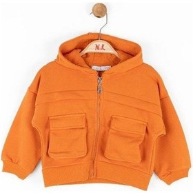 Resim Nk Kids Kız Çocuk Kapüşonlu Fermuarlı Fulya Hırka-14794 Turuncu 