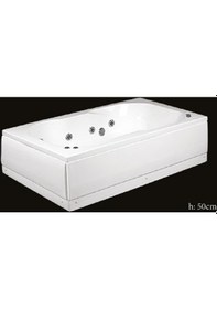 Resim Alika 180 x 130 CM Jakuzi Küvet Hidromasaj Sistem-2 8+10 Jet 