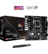 Resim Asrock B650M Pg Lightning Wifi 90-MXBK2-A0UAYZ Amd B650 Soket Am5 Ddr5 7200(OC)MHZ Matx Gaming (Oyuncu) Anakart 