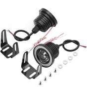 Resim Fiat Fiorino Uyumlu, Universal Mercekli Led Sis Farı, 76mm Buz Mavi Renk 
