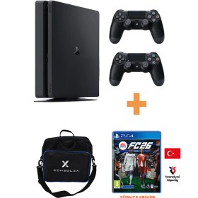 Resim Sony PlayStation 4 Slim 500GB + FC 26 Disk Oyun + 2 Adet V2 Kol – PS4 (Yenilenmiş) 