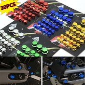 Resim 30 adet Motosiklet Modifikasyon Aksesuarları Kiti - ABS Plastik Dekoratif Somun Kalıp Kapakları, Baş Vida Kapaklı, Tüm Araçlar ile Uyumlu, Üretim Araçları Dahil, Motosiklet Modifikasyonu için 