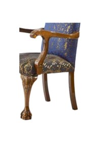 Resim Bengimobilya Sandalye Zus180 Model Oyma Ayak-Sırtlık Ahşap Retro Iskelet Ceviz 