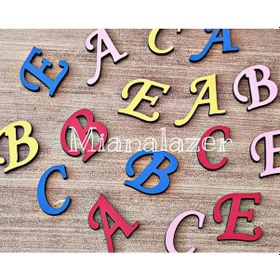 Resim Renkli Ahşap Alfabe, Istediğiniz Ebatta Ahşap Harf Ve Rakamlar 