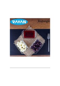 Resim Reqtangle Tekli Dikdörtgen Cam Kahvaltılık Royaleks-81484 Çok Renkli 