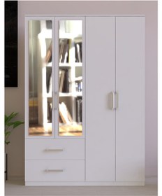 Resim Metalia Gm 076 4 Kapılı 2 Çekmeceli Aynalı Gardrop 