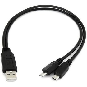 Resim Micro Mikro USB Y Kablo Data Power Çevirici Dönüştürücü Adaptör 