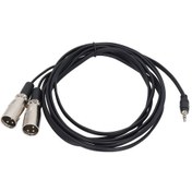 Resim Vkemall 3.5mm Trs Erkekden Çift Xlr Erkek Audio Kablosu - 3m Uzunlukta, Düşük Distorsiyonlu Sinyal Aktarımı, Mikrofon/ses Cihazları İçin Diğer 