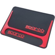 Resim caraks Kaydırmaz Silikonlu Ped Araç Göğüs Torpido Ev Ofis Çok Amaçlı Sparco Desen 17,5 cm x 13 cm 