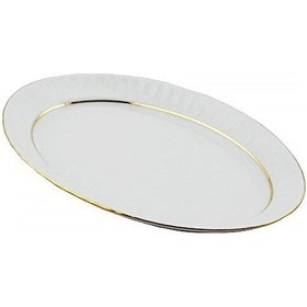 Resim Güral Porselen Mat Yaldızlı Kayık Tabak 24X16 Cm SF25KY23 