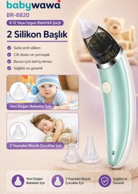 Resim babywawa BR-8820 0-12 Yaş Şarjlı Bebek Burun Aspiratörü - 5 Kademe Güçlü Vakum 