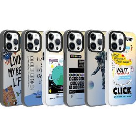 Resim İphone 14 Pro Uyumlu Desenli Zore Dragon Sert Kılıf-astronot Astronot 