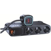 Resim Gaojunshop01 228w 3 Portlu Otomatik Kablolu Hızlı Araç Şarj Cihazı Pd Qc 3.0 Ekranlı Universal 