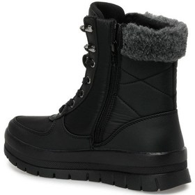 Resim Polaris 318626 Bayan Kürklü Fermuarlı Bot Siyah 