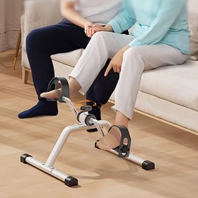 Resim Beyaz Demir Basamaklı Bisiklet, Alüminyum Basamaklı Makine, Ev Rehabilitasyon Eğitimi için Uygun, Kapalı Fitness Ekipmanı, Manuel İşletim, Güç veya Pil Gerektirmez, Yetişkinler için 