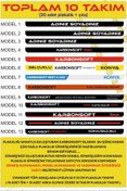 Resim Kişiye Özel Isimli 10 Takım (20ADET) Araç Logo Kabartmalı Siyah Oto Plakalık 