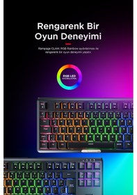 Resim Rampage Claw Red Switch Rainbow Tkl Mekanik Gaming Oyuncu Klavye ( Anti-Ghosting ) 