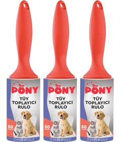 Resim Pony Tüy Toplayıcı Rulo 50 Yaprak 3'lü 