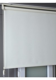 Resim Mat Ekru Kumaş Kaliteli Kalın Güneşlik Stor Perde 