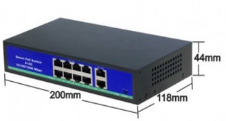 Resim 8+2+1 Port 305M Fiber PoE Switch 