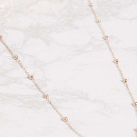 Resim Stone Design Bracelet Pembe Altın Kaplama Minik Toplu Gözlük Zinciri 
